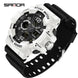 SANDA 3168 White Sport Watch  LED Digital 50M Waterproof Watch Men Multifunction Clock Relogio Masculino Men Military Watches - IFINDALL