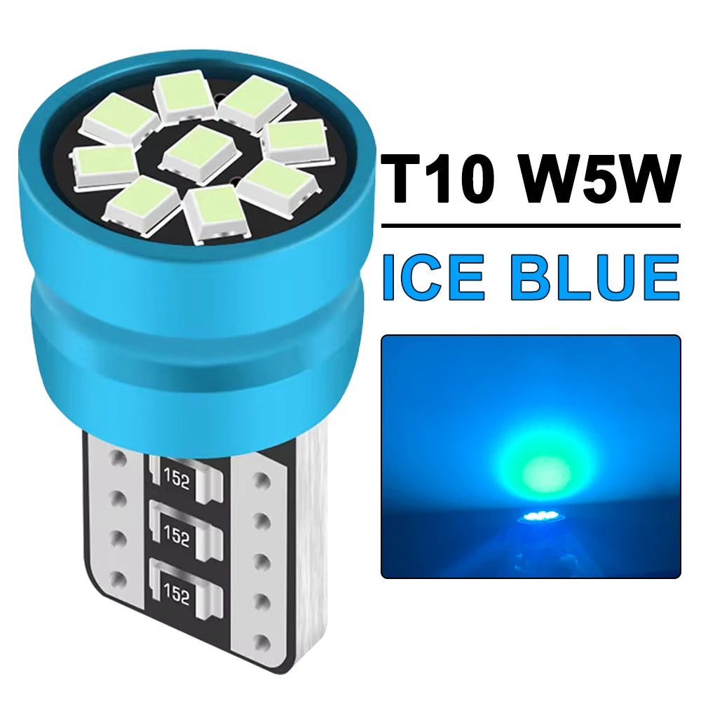 2/4/10/20 PCS CANBUS T10 W5W LED Bulb 12V 2016-9SMD 6500K Bright White Yellow Red Blue Car Interior Dome Door Maps Trunk Lights - IFINDALL