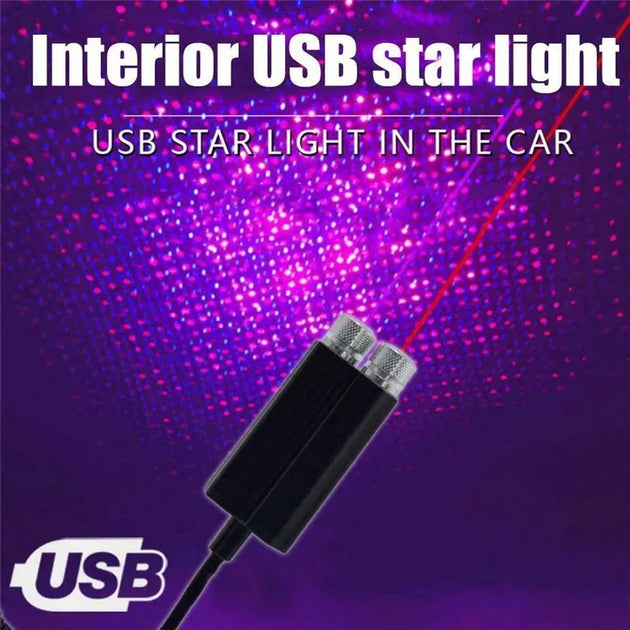 USB Car Roof light LED Babysbreath Atmosphere light Ambient LED Projection lamp LED Starry Sky Night Light Car Decorative light - IFINDALL