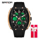 Men Sports Digital Wrist Watches For Male Clock Dual Display Man Tonneau Watches Chronograph Luminous Silicone Band Dropship - IFINDALL