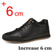 Genuine leather men skataboard shoes elevator 6cm height increase sports loafers hollow breathable sneakers designer shoes - IFINDALL