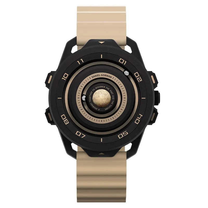 DANIEL GORMAN Red Planet Design Quartz Watch for Men Waterproof Luminous Sport Wristwatch with Magnetic Bead Pointers DG0525Red - IFINDALL