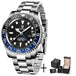 PAGANI DESIGN PD-1662 Luxury GMT Men Mechanical Wristwatch Sapphire Glass Stainless Steel 100M Waterproof Automatic Watches - IFINDALL