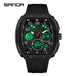 Men Sports Digital Wrist Watches For Male Clock Dual Display Man Tonneau Watches Chronograph Luminous Silicone Band Dropship - IFINDALL