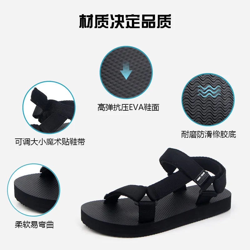 Men Sandals Simple Casual Summer Shoes Comfortable Sneakers Outdoor Beach Vacation Sandals 2023 New Male Casual Sandals shoes - IFINDALL