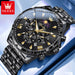 OLEVS 3653 Men Watch Luxury Brand Quartz Watch Multi functional Automatic Date Timer Watch Waterproof Luminous Moonphase Watch - IFINDALL