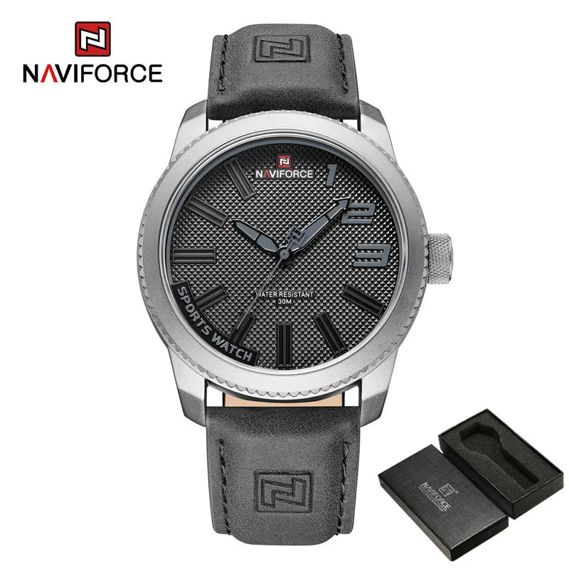 NAVIFORCE Men Wristwatch Top Brand Luxury Waterproof Watch Simple Sport Military Army Original Business Quartz Male Clock 9202 - IFINDALL