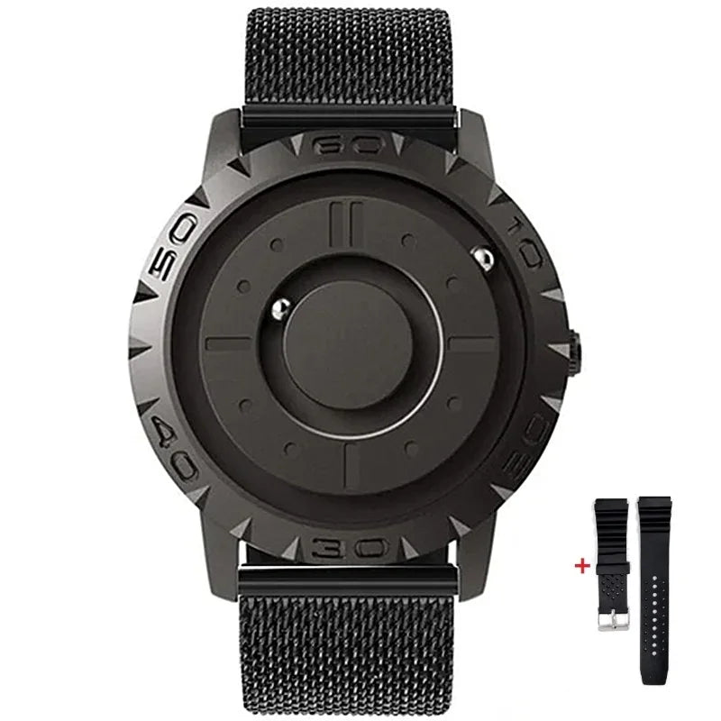 Fashion Magnetic Ball Quartz Watch Men Luxury Sport Waterproof EUTOUR Mens Watch Stainless Steel Male Clock Men Wristwatch 2024 - IFINDALL