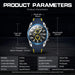 MEGIR Men's Watches Top Brand Luxury Sport Military Wristwatch Chronograph Luminous Date Quartz Watch Silicone Strap Male Clock - IFINDALL
