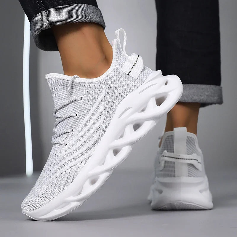 Men's Slip-On Shoes Shock Absorption Non-Slip Running Shoes for All Seasons Outdoor Workout Mesh Casual Shoe Zapatillas Hombre - IFINDALL
