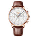Men's Watch Leather Strap Quartz Watch Waterproof Calendar Quartz Movement Man Wrist Watch Business Style A4319 - IFINDALL