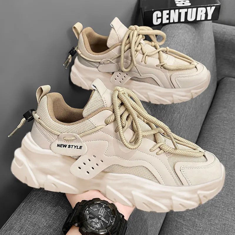 Men's Shoe Breathable Thick Soled Casual Sneakers Outdoor Running Four Seasons New Tennis Men Soft Soles Comfort Male Sneakers - IFINDALL