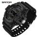 SANDA 3168 White Sport Watch  LED Digital 50M Waterproof Watch Men Multifunction Clock Relogio Masculino Men Military Watches - IFINDALL