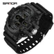 SANDA 3168 White Sport Watch  LED Digital 50M Waterproof Watch Men Multifunction Clock Relogio Masculino Men Military Watches - IFINDALL
