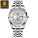 POEDAGAR Luxury Business Men's Wristwatch Stainless Steel Date Week Man Watch Waterproof Luminous Fashion Quartz Watches For Men - IFINDALL