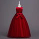 Beautiful Long Flower Girl Dress For Girls Elegant Burgundy Pink Green White Kids Wedding Party Gowns Long Communion Dresses - IFINDALL