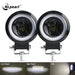 NLpearl 3inch LED Work Light Square Round Car Headlight Halo For Motorcycle Jeeps ATV SUV 12V 24V Angel Eyes Driving Lights - IFINDALL
