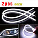 2 PCS DRL Car Flexible LED Daytime Running Lights Turn Signal Lamp Headlight Waterproof 60cm White 6000K DC 12V - IFINDALL