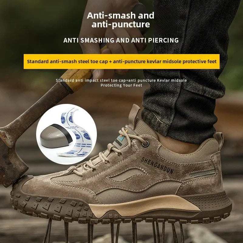 Anti Smash working shoes with steel toe Anti Puncture industrial Safety Shoes men Anti Scalding safety boots for electrician - IFINDALL