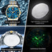 OLEVS 3653 Men Watch Luxury Brand Quartz Watch Multi functional Automatic Date Timer Watch Waterproof Luminous Moonphase Watch - IFINDALL