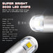 2-20 PCS T10 W5W LED Bulbs 12V Super Bright 3030 2SMD 7000K White Car Interior Dome Map Door Courtesy Dash License Plate Lights - IFINDALL