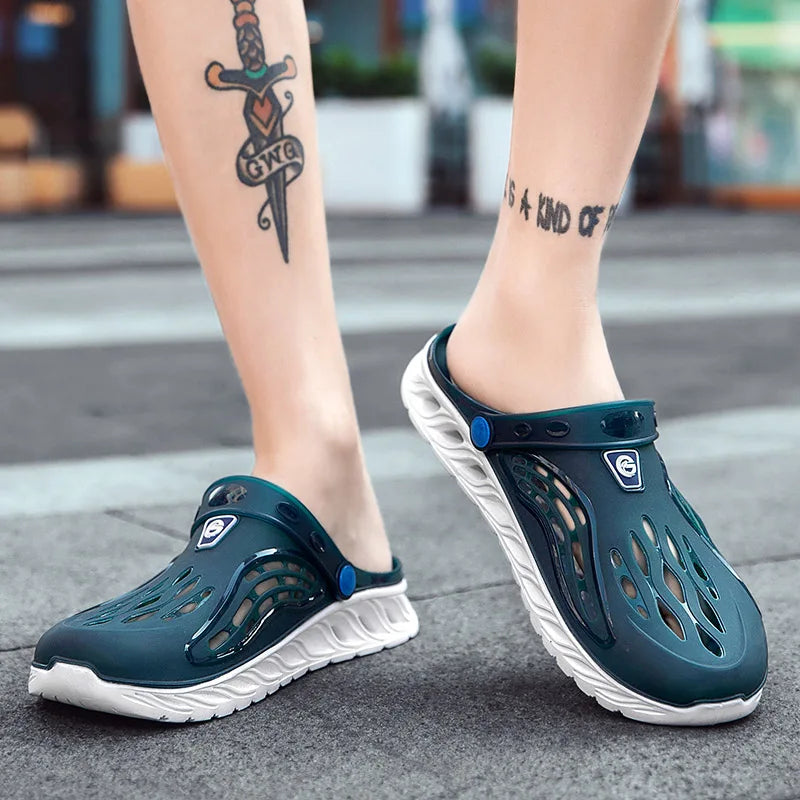 Men's Casual Sandals Breathable Comfortable Versatile Men's Slippers Fashionable Trendy Non Slip Flat Shoes for Men Slippers - IFINDALL