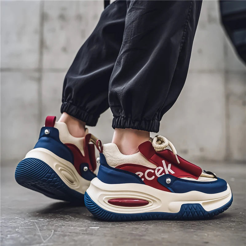 Men's sports and leisure thick soled height increasing shoes - IFINDALL