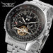 JARAGAR Original Big Dial Tourbillon Chronograph Automatic Man Watches Stainless Steel Vintage Mechanical Waterproof Male Wrist - IFINDALL