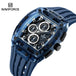 NAVIFORCE Men's Watch Quartz Chronograph Fashion Clock Waterproof Silicone Tape Watches for Man Date Display Sports Wristwatches - IFINDALL