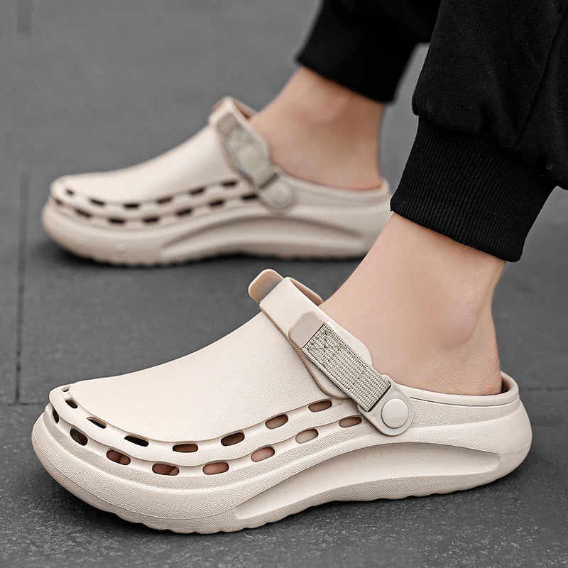 Quick-Dry EVA Mens Clogs Slippers Fashion Sandals Lightweight Outdoor Essentials Beach Shoes Casual Men Slippers Garden Shoes - IFINDALL