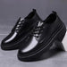 Round Toe Men‘s Dress Shoes Brogue Shoes Men Korea Leather Platform Oxfords Elegant Man's Formal Shoes New Business Office Shoe - IFINDALL