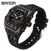 SANDA Men Electronic Watch Big Dial Sports LED Analog Digital Chronograph Military Dual Display Man Wristwatch relogio masculino - IFINDALL