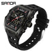 SANDA Men Electronic Watch Big Dial Sports LED Analog Digital Chronograph Military Dual Display Man Wristwatch relogio masculino - IFINDALL