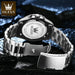OLEVS Mens Quartz Watches Top Brand Luxury Business Waterproof Luminous Large Dial Men Wristwatches Sports Stainless Steel Watch - IFINDALL