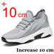 Increasing men sneakers casual heightening shoes 8cm height increase shoes for summer breathable 6cm elevator shoes - IFINDALL