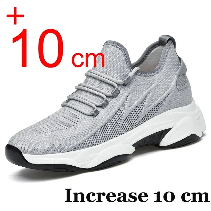 Increasing men sneakers casual heightening shoes 8cm height increase shoes for summer breathable 6cm elevator shoes - IFINDALL