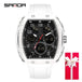 Men Sports Digital Wrist Watches For Male Clock Dual Display Man Tonneau Watches Chronograph Luminous Silicone Band Dropship - IFINDALL