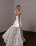 Toofgon A Line Satin Lace Wedding Dresses Detachable Long Sleeves Customized Women Bridal Wedding Gowns Photography robe mariee - IFINDALL