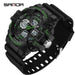 SANDA 3168 White Sport Watch  LED Digital 50M Waterproof Watch Men Multifunction Clock Relogio Masculino Men Military Watches - IFINDALL