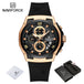 New NAVIFORCE Sports Silicone Strap Male Chronograph Quartz Calendar Men's Watches Casual Wild Waterproof Man Wristwatch NF8051T - IFINDALL