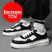 Luxury Leather Elevator Shoes Men's Sneakers Height Increasing Shoes Invisible 7CM Heighten Sports Shoes Taller Lift White Shoes - IFINDALL