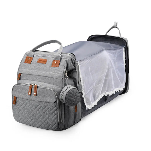 Mommy Bag Mother And Baby Bag With Mosquito Net Crib Usb Charging Multifunctional Mother Bag - IFINDALL