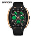 Men Sports Digital Wrist Watches For Male Clock Dual Display Man Tonneau Watches Chronograph Luminous Silicone Band Dropship - IFINDALL