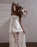 Toofgon A Line Satin Lace Wedding Dresses Detachable Long Sleeves Customized Women Bridal Wedding Gowns Photography robe mariee - IFINDALL