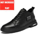 Man Genuine Leather Lift Shoes Comfort Lace Up Casual Elevator Shoes Commerce Breathable Height Increase Insole 8CM Men Sneakers - IFINDALL
