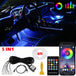 Neon Car LED Interior Lights RGB Ambient Light Fiber Optic Kit With APP Wireless Control LED Auto Atmosphere Decorative Lamp 12V - IFINDALL