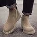 Classic Fashion Khaki Men's Ankle Boots Comfortable Platform Work Boots Men Slip-on High-top Shoes Casual Men Botas Para Hombre - IFINDALL