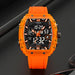 New LOQNCE  98003 Male montre homme Hour Sport Watches Digital Double Time Chronograph Watch Mens LED Week Display Wristwatches - IFINDALL