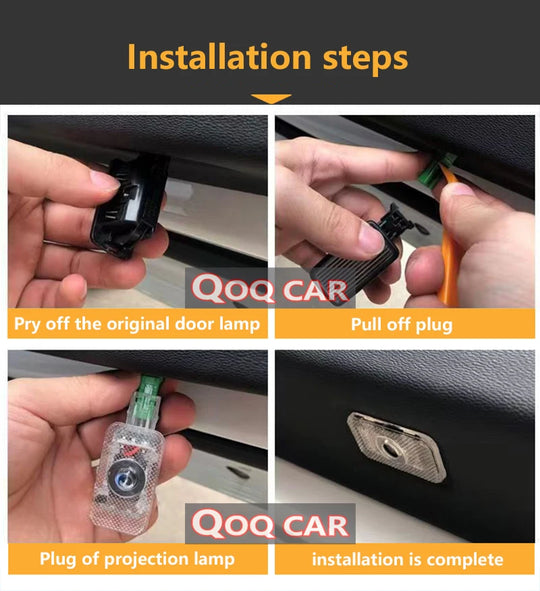 2pcs LED HD Logo For Polestar 1 2 V60 XC40 Car Door Light Projector Ghost Shadow Laser Welcome Lights Courtesy Atmosphere Lamps - IFINDALL