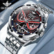 OUPINKE 3250 Luxury Hollow out Men Automatic Mechanical Watch Fashion Original Sports Deep Waterproof Luminous Men Watch Reloj - IFINDALL